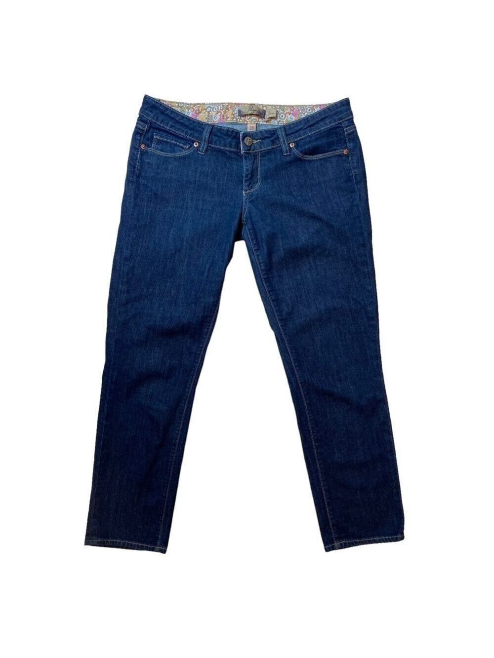 Paige Venice jeans capris lightweight low rise straight leg lightly stretch 28